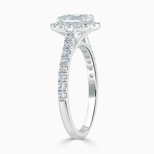 Oval Halo Diamond Engagement Ring
