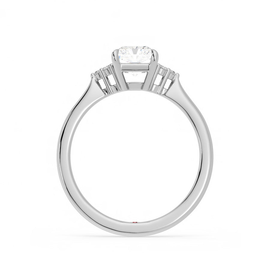 Three Claw Trilogy Radiant Diamond Engagement Ring