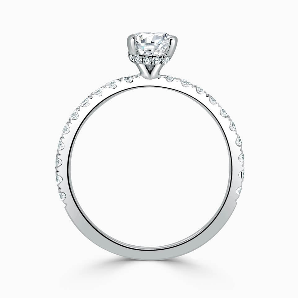 Hidden Halo Cutdown Pear Engagement Ring