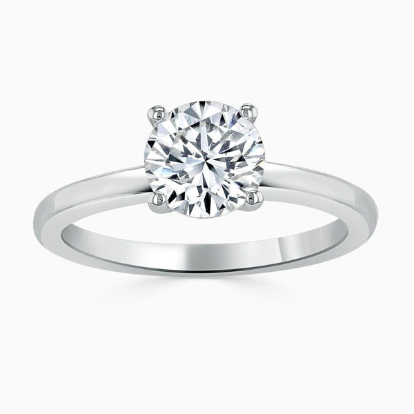 4 Claw Solitaire Round Diamond Engagement Ring