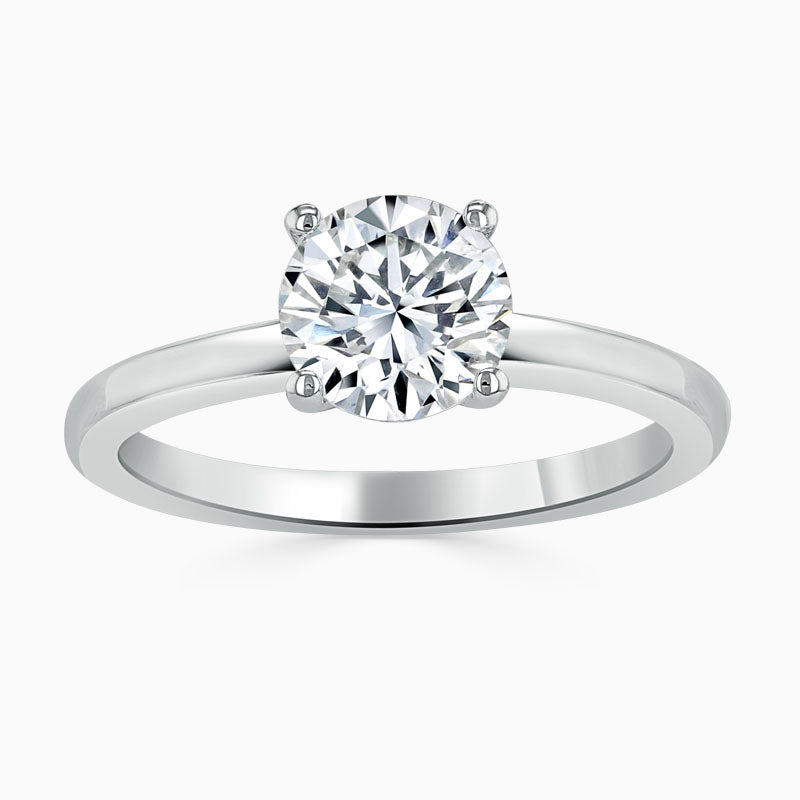 4 Claw Solitaire Round Diamond Engagement Ring