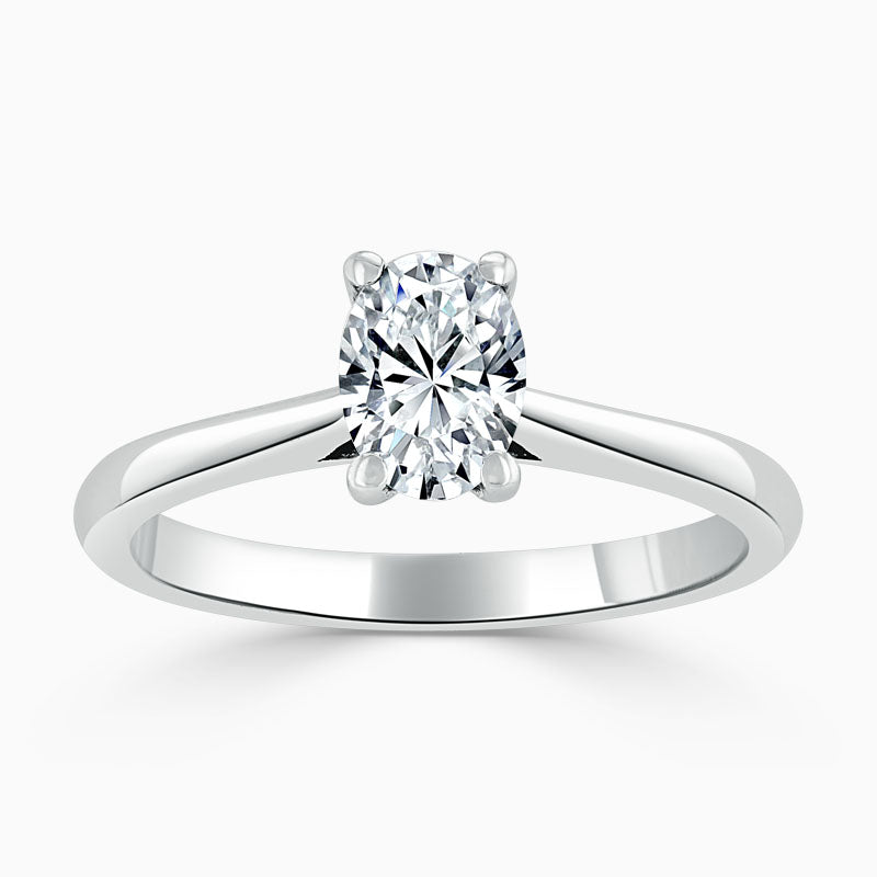 Oval Solitaire Diamond Engagement Ring