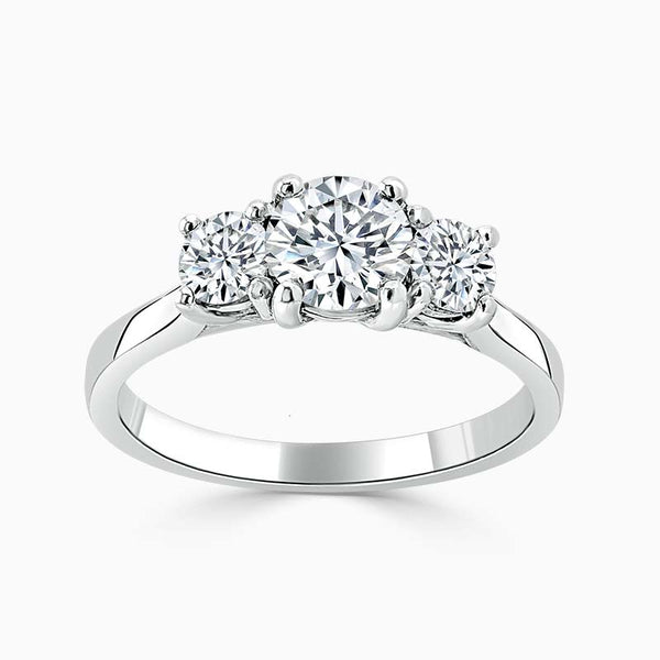 Openset Trilogy Round Diamond Engagement Ring