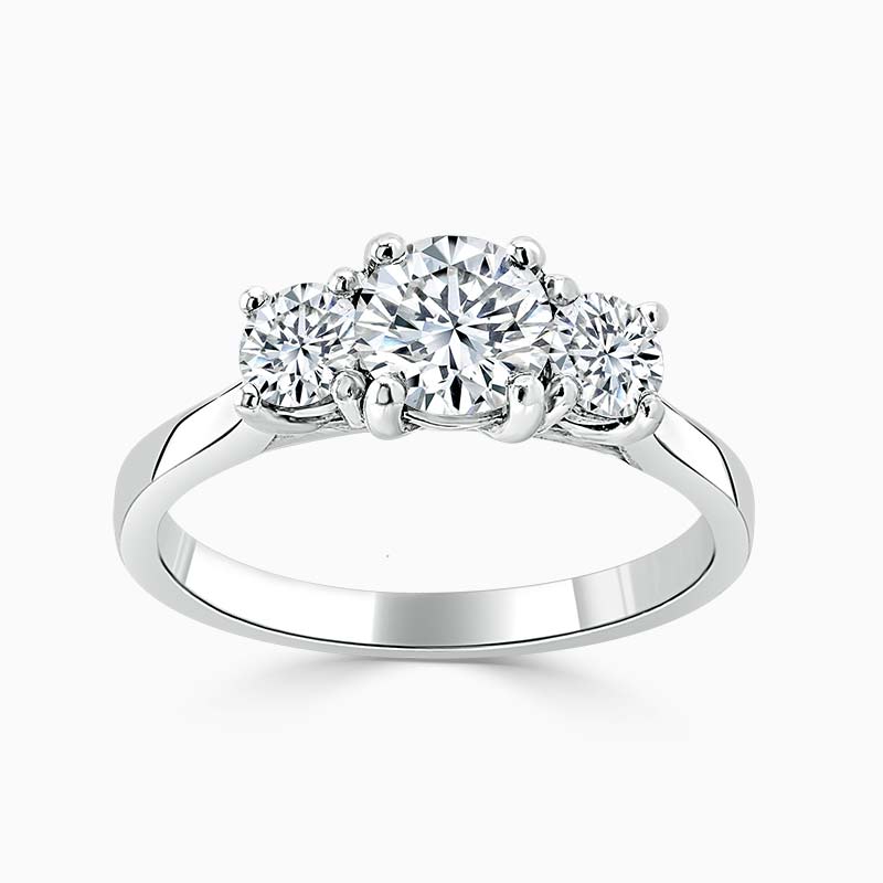 Openset Trilogy Round Diamond Engagement Ring