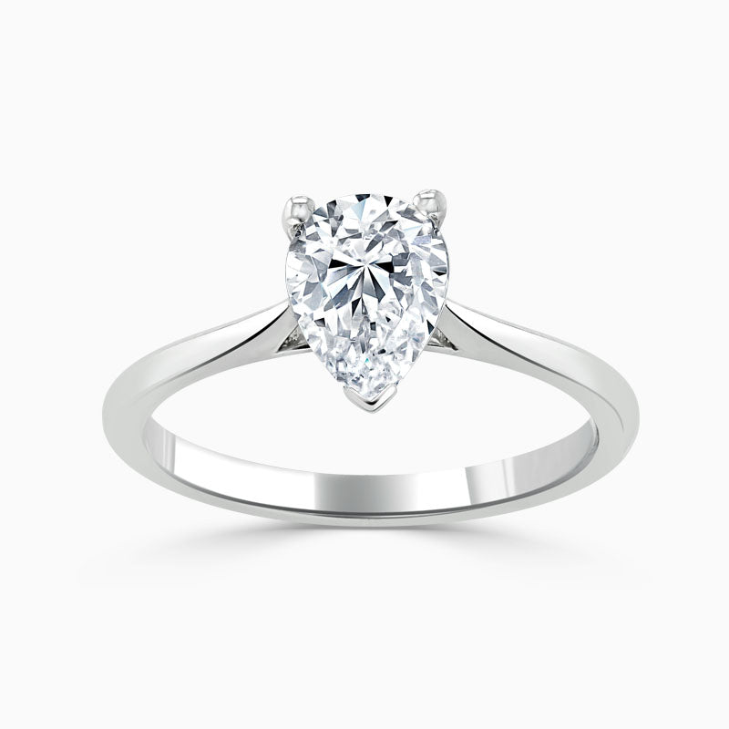 Solitaire Pear Diamond Engagement Ring