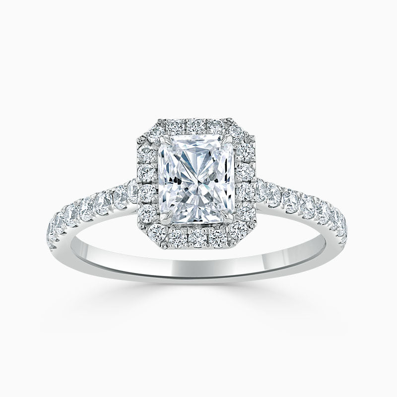 Radiant Halo Diamond Engagement Ring