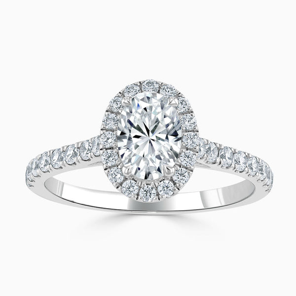 Oval Halo Diamond Engagement Ring