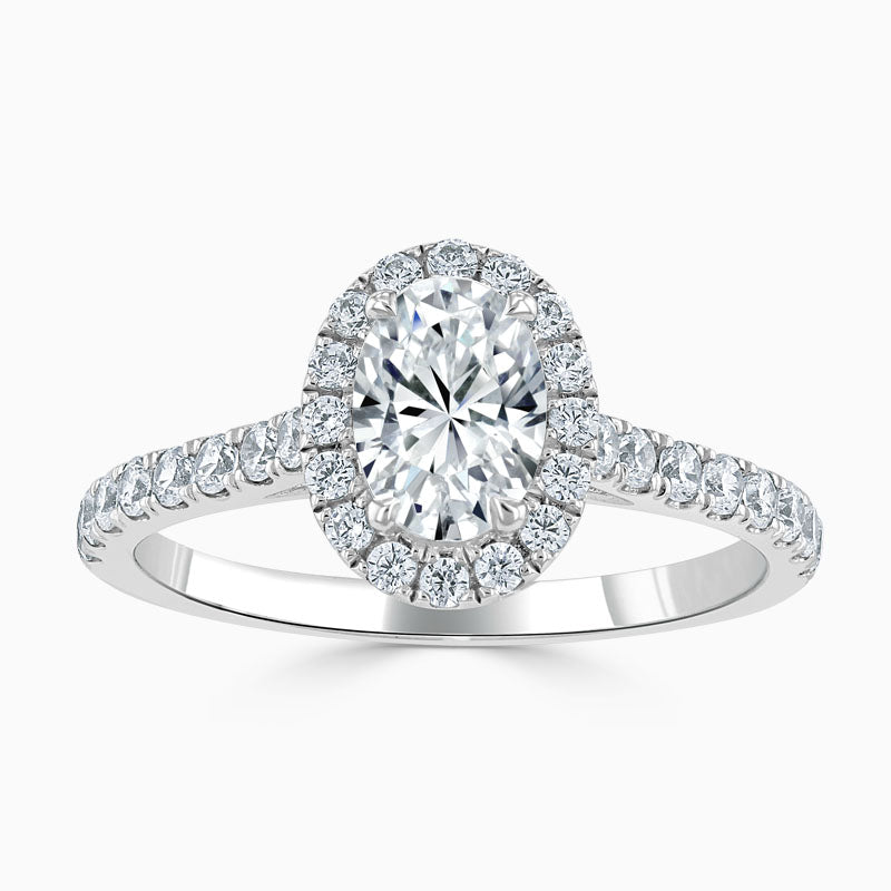 Oval Halo Diamond Engagement Ring