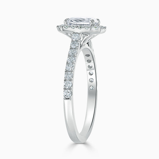Radiant Halo Diamond Engagement Ring
