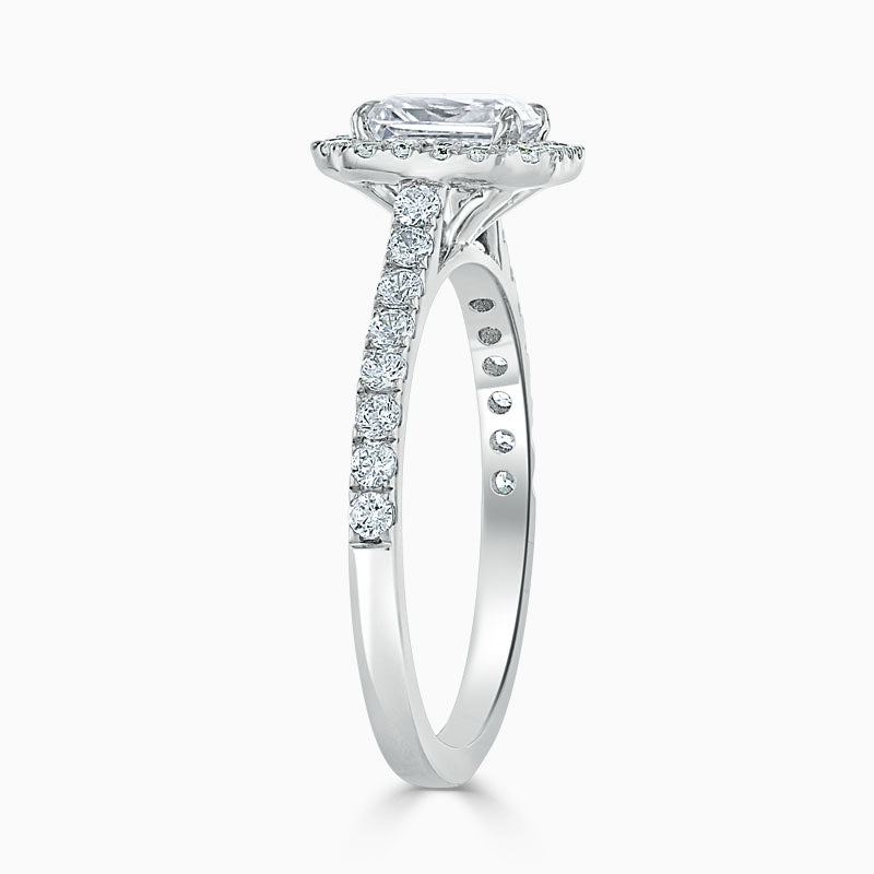 Radiant Halo Diamond Engagement Ring