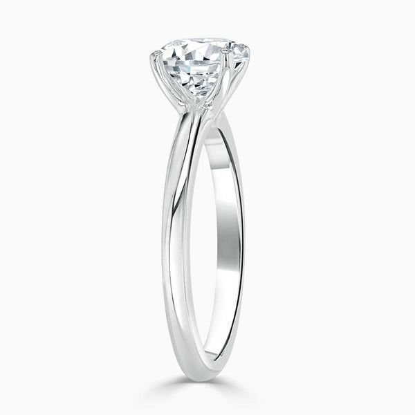 4 Claw Solitaire Round Diamond Engagement Ring