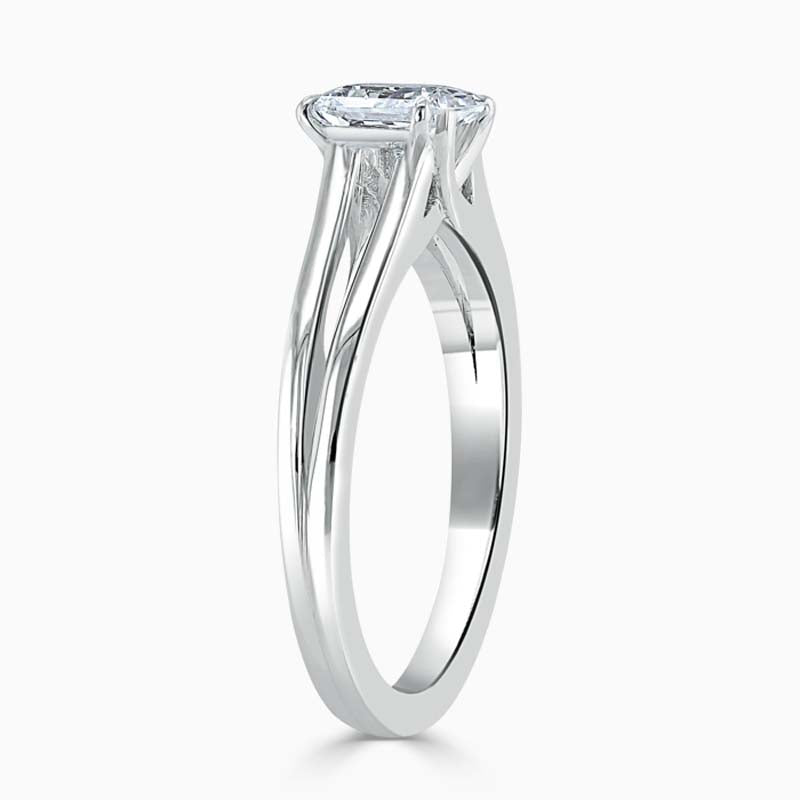 Split Shoulder Radiant Diamond Engagement Ring