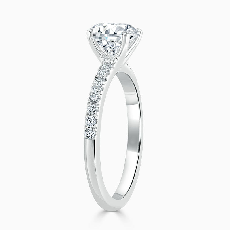 4 Claw Round Diamond Engagement Ring