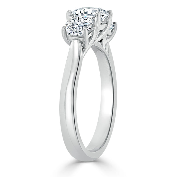 Openset Trilogy Round Diamond Engagement Ring