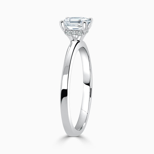 Hidden Halo Princess Diamond Engagement Ring