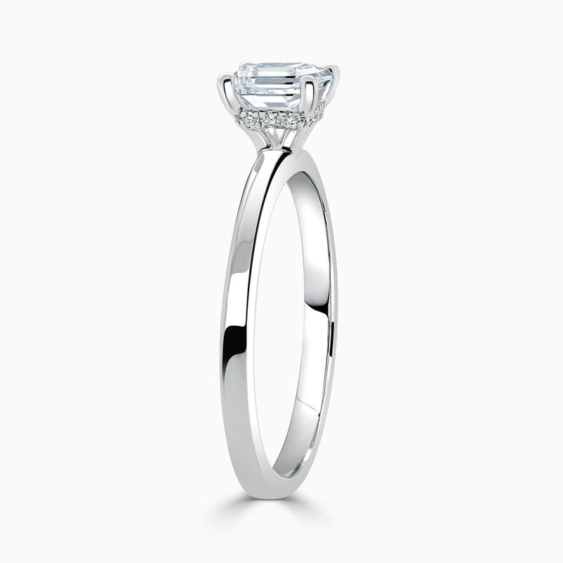 Hidden Halo Princess Diamond Engagement Ring