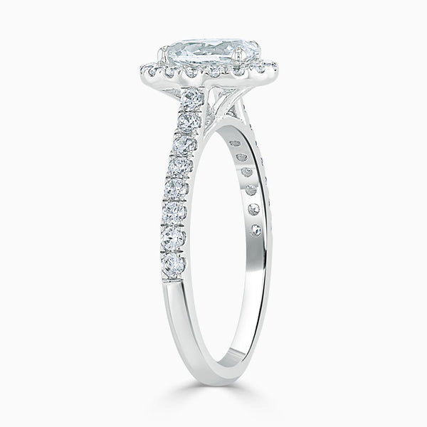 Oval Halo Diamond Engagement Ring