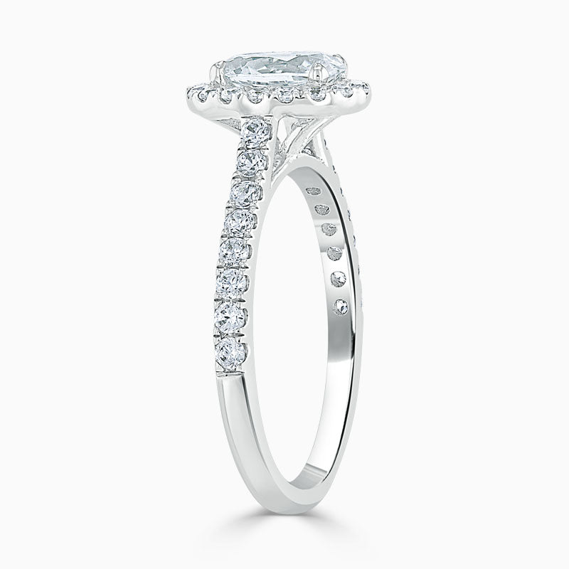 Oval Halo Diamond Engagement Ring