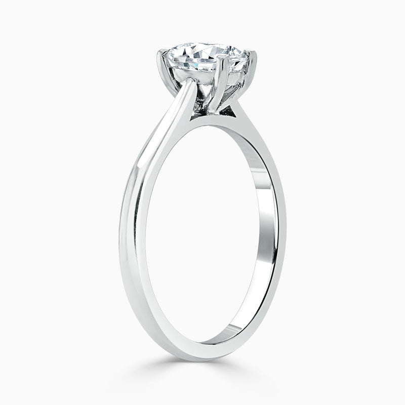 Oval Solitaire Diamond Engagement Ring