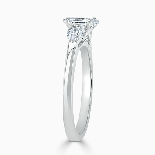Trilogy Oval Diamond Engagement Ring