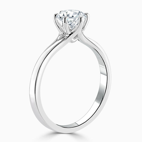 6 Claw Solitaire Round Diamond Engagement Ring
