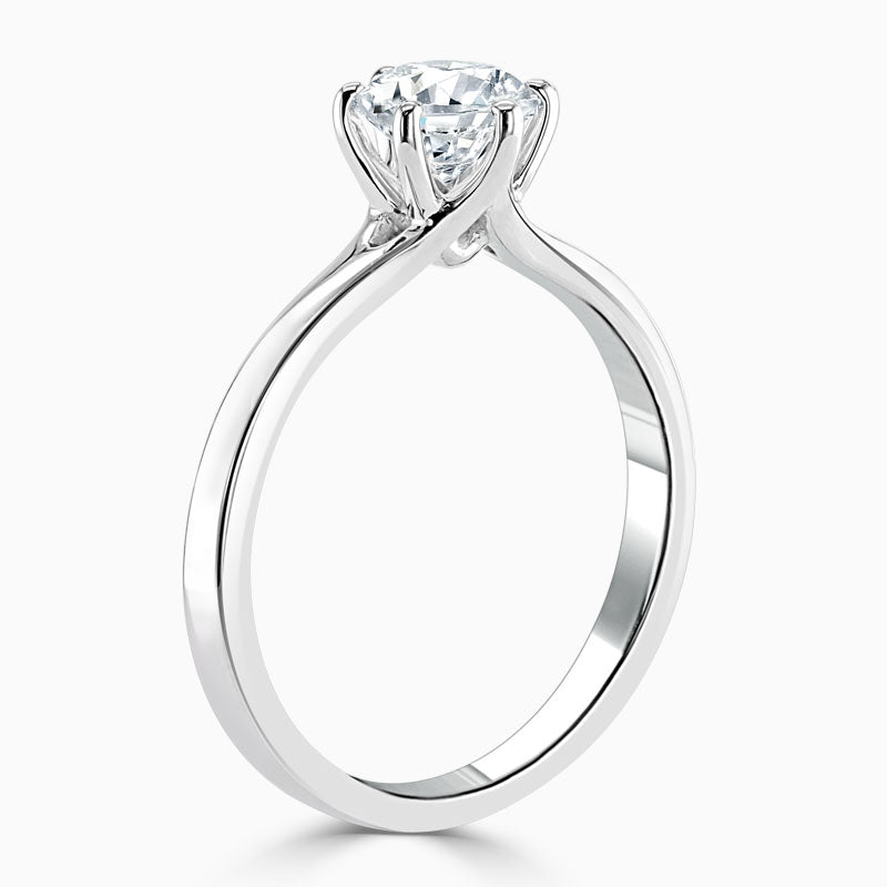 6 Claw Solitaire Round Diamond Engagement Ring