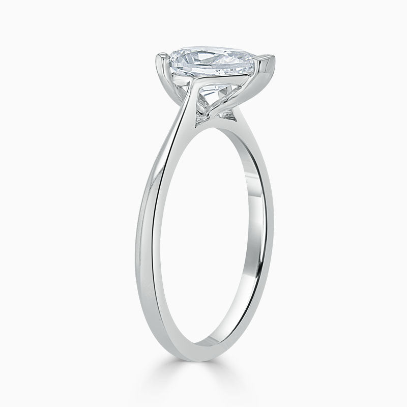 Solitaire Pear Diamond Engagement Ring
