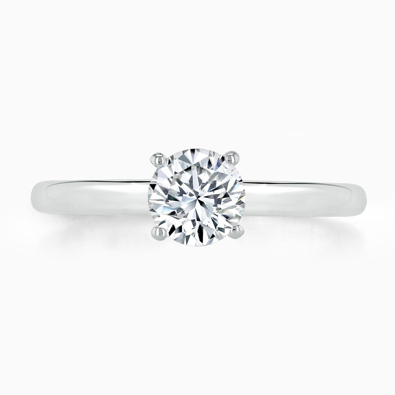 4 Claw Solitaire Round Diamond Engagement Ring
