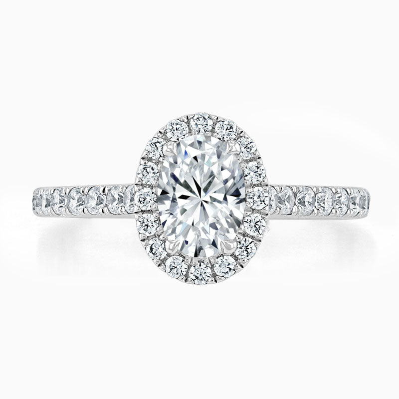 Oval Halo Diamond Engagement Ring