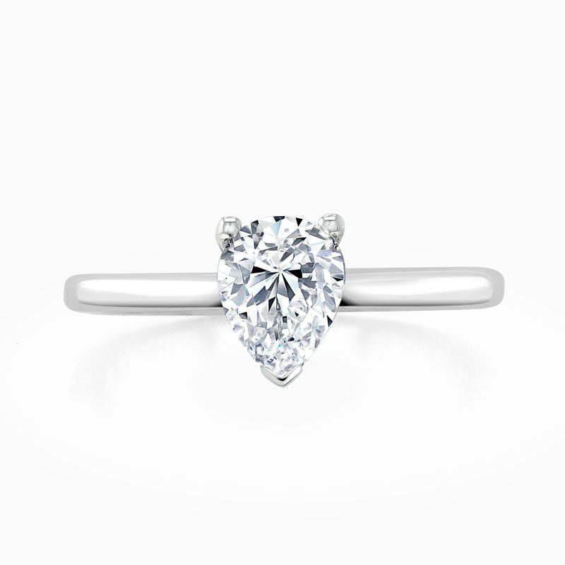 Solitaire Pear Diamond Engagement Ring