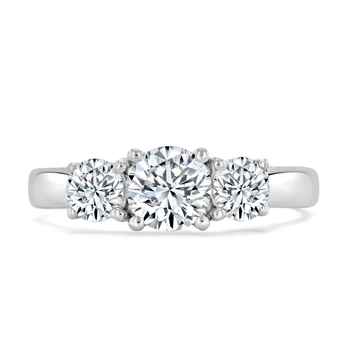 Openset Trilogy Round Diamond Engagement Ring
