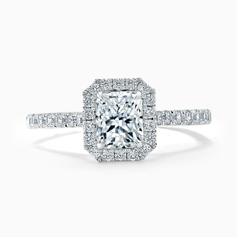 Radiant Halo Diamond Engagement Ring