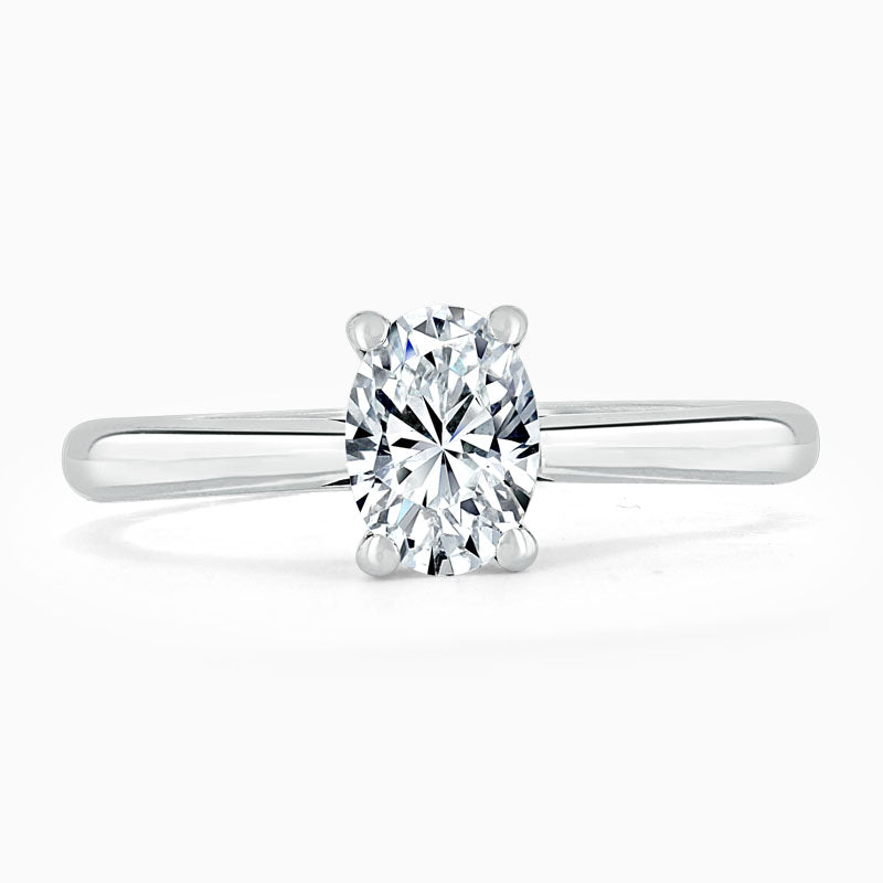 Oval Solitaire Diamond Engagement Ring