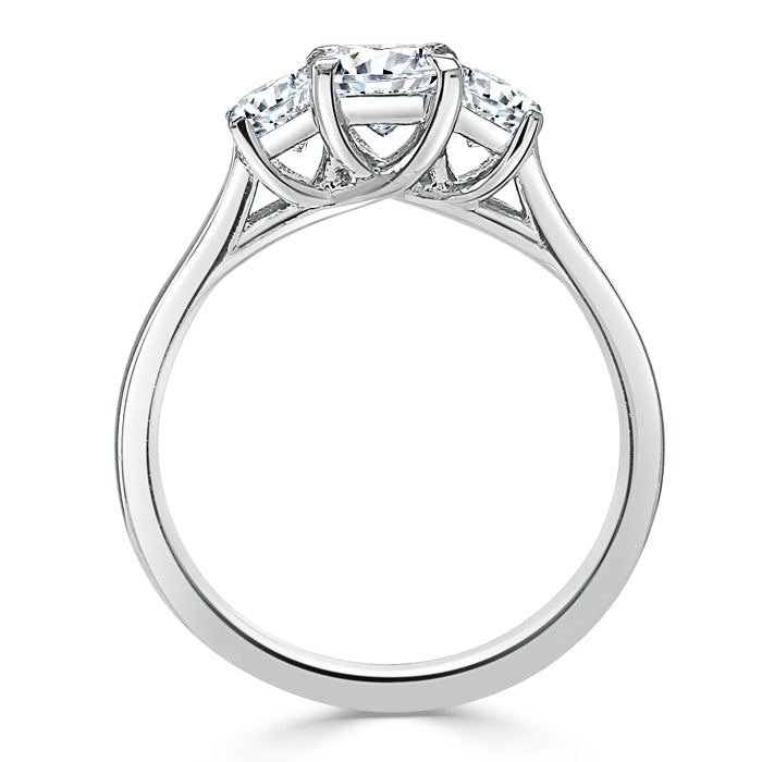 Openset Trilogy Round Diamond Engagement Ring