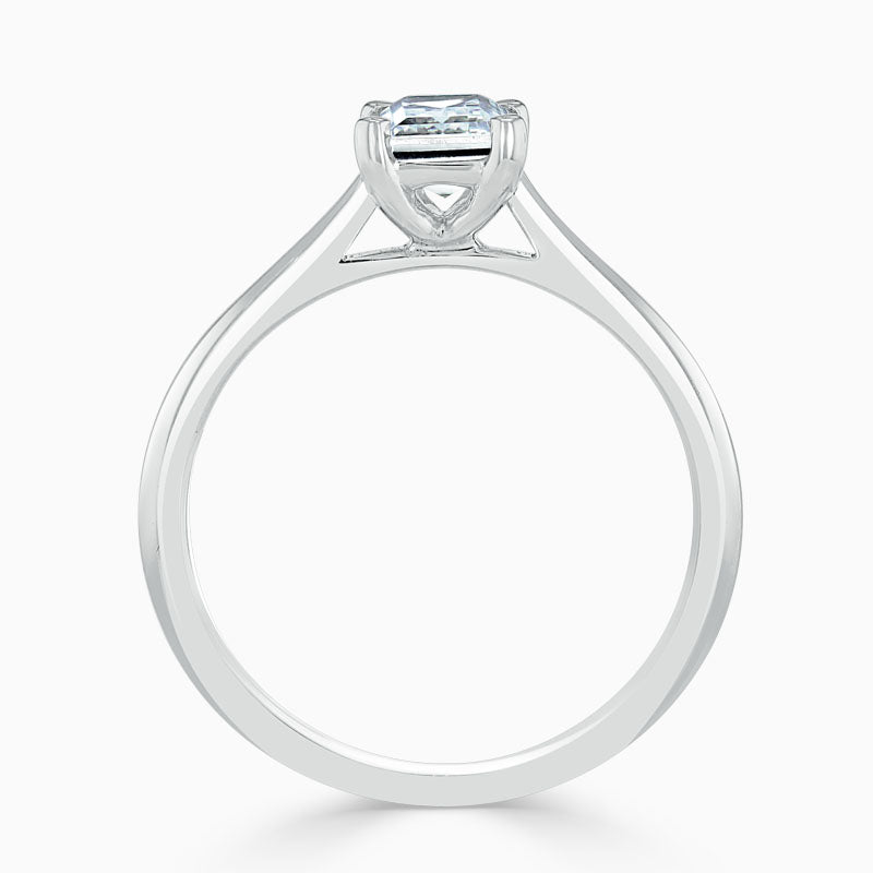 Emerald Solitaire Diamond Engagement Ring