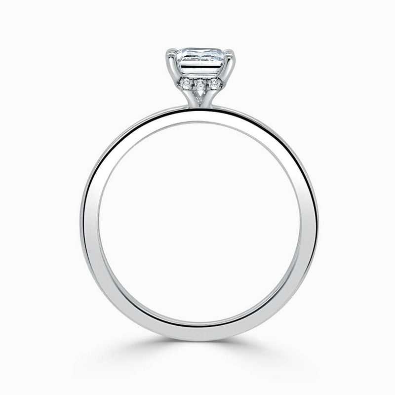 Hidden Halo Princess Diamond Engagement Ring