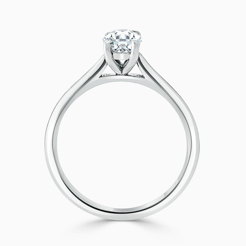 Oval Solitaire Diamond Engagement Ring