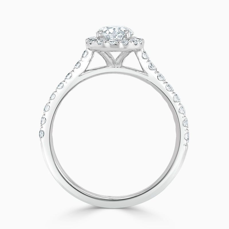 Oval Halo Diamond Engagement Ring