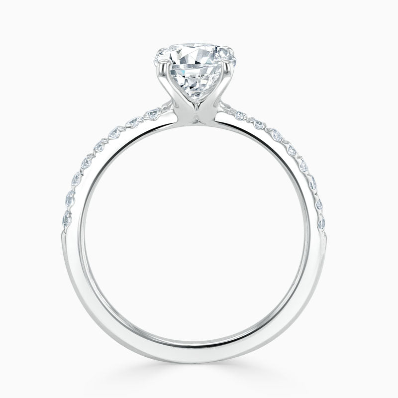 4 Claw Round Diamond Engagement Ring