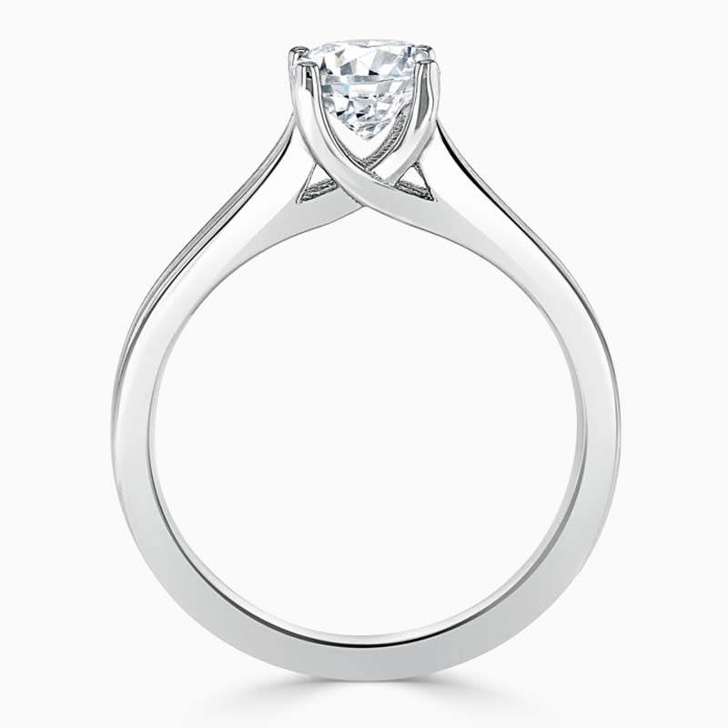 Split Shoulder Oval Diamond Engagement Ring