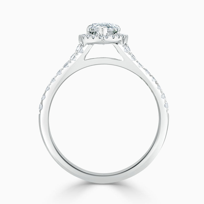 Split Shoulder Pear Diamond Engagement Ring