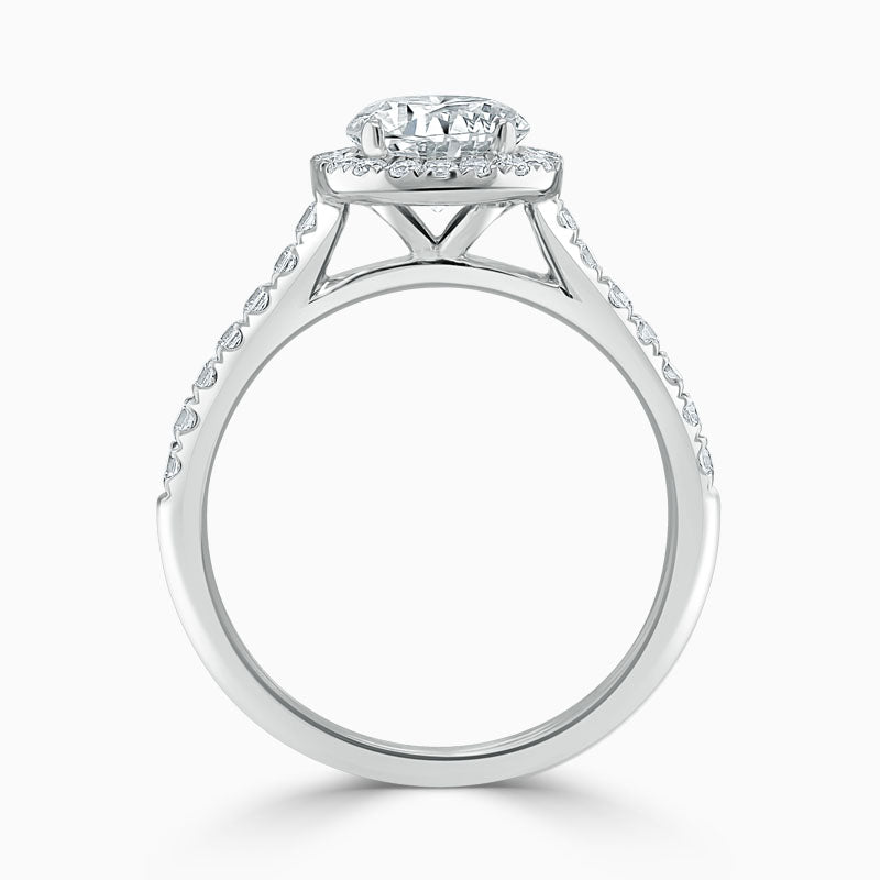 Pear Halo Diamond Engagement Ring