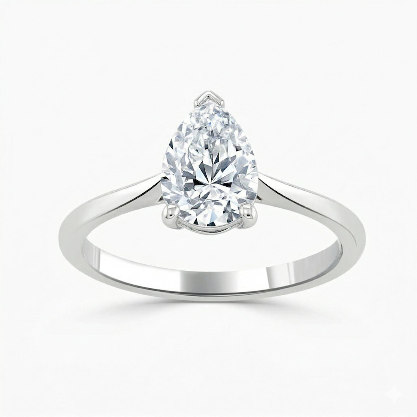 Solitaire Pear Diamond Engagement Ring