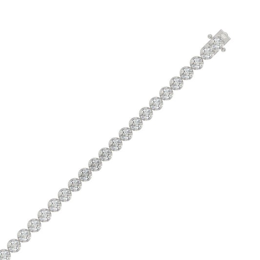 Lightweight Fusion Lab Grown Diamond Tennis Bracelet approx. 5 ct White Gold down view